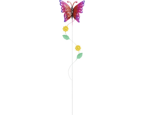 Dekostab Lafiora Schmetterling detail H 115 cm Metall lila