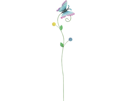 Dekostab Lafiora Schmetterling detail H 116,5 cm Metall lila