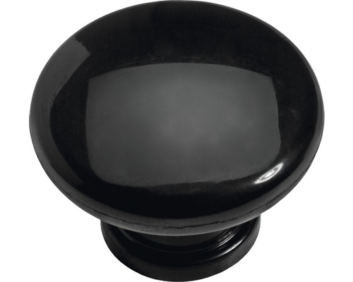 Möbelknopf Kunststoff schwarz Ø 40 mm, 1 Stück-0