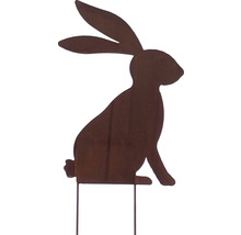 Dekorative Gartenstecker Hasenfigur aus Metall