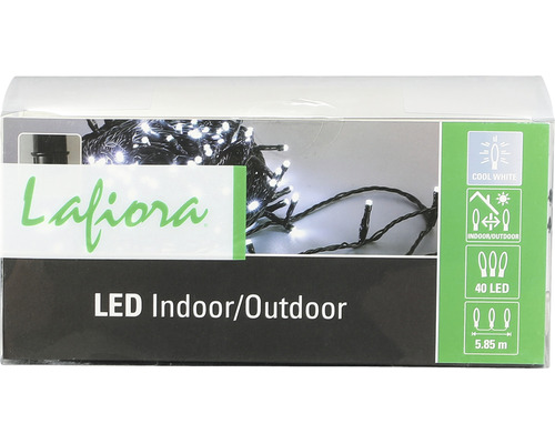 Lafiora LED Lichterkette für Innen und Aussen, 40 LEDs, 5.85 Meter