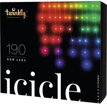 Verpackung einer Lichterkette mit 190 RGB LEDs in Eiszapfenform