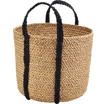 Jute-Korb mit geflochtenen Griffen