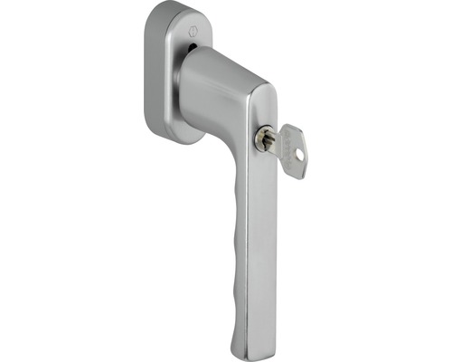 Fenstergriff Hoppe SecuForte 11712302 Hamburg 0700S/UD9020 Stiftlänge variabel 32-42 mm abschließbar inkl. Befestigungsschrauben u. Schlüssel Fenstergriff mit Schlüssel