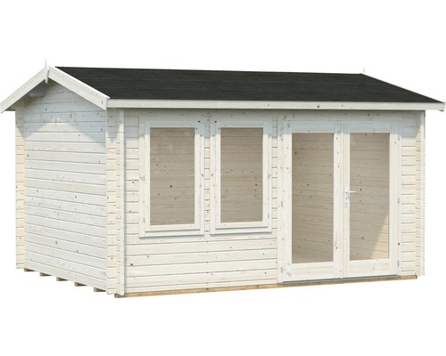Gartenhaus Palmako Iris 11,1 m² inkl. Fußboden 434 x 346 cm natur Gartenhaus aus Holz mit Fenstern und Doppeltür