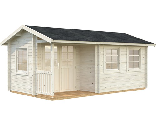 Holzgartenhaus mit Fenster und Tür