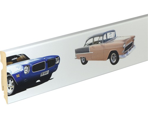 Sockelleiste mit Automobilmotiven