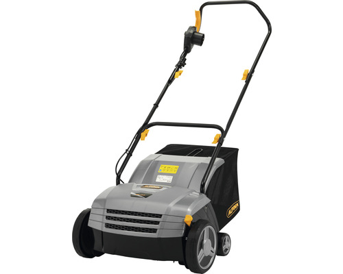 Elektrischer Vertikutierer mit Fangkorb für die Rasenpflege