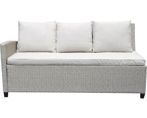 Gartenlounge Sofa mit Kissen und Rattanoptik