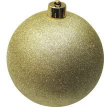 Goldene Weihnachtskugel mit glitzernder Oberfläche