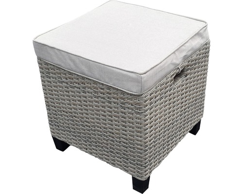 Geflochtener Hocker mit Sitzkissen