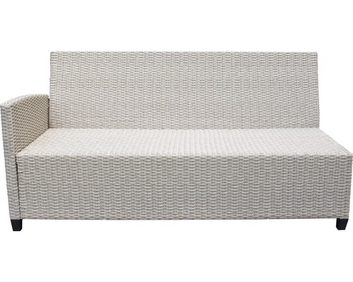 Gartenlounge Sofa aus Rattan mit Armlehne