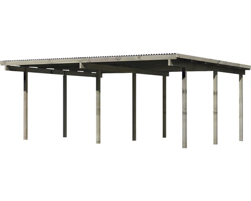 Freistehendes Holzcarport mit Dach