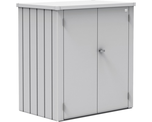 Terrassenschrank biohort Romeo inkl. 3 Regalsteher und 2 Regalböden feuerverzinkt Gr. L 132 x 87 x 140 cm silber-metallic