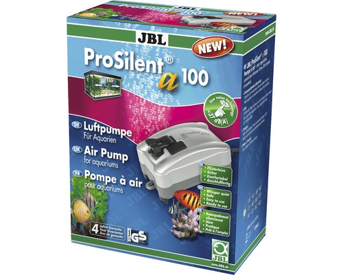 Luftpumpe JBL ProSilent a100 Aquarium Belüfter, Durchlüfter für Süß- und Meerwasser-Aquarien von 40 - 150 l