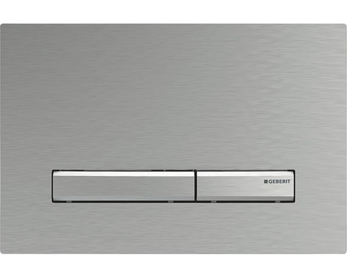 GEBERIT Betätigungsplatte Sigma 50 Platte chrom gebürstet / Taster chrom mit gebürsteten Applikationen 115.788.GH.2 Geberit Betätigungsplatte für Toilettenspülung