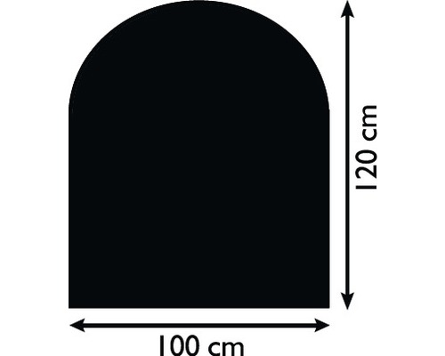 Funkenschutzplatte Stahl 100x120 cm schwarz