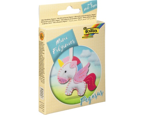 Mini Filznähset Pegasus in Verpackung