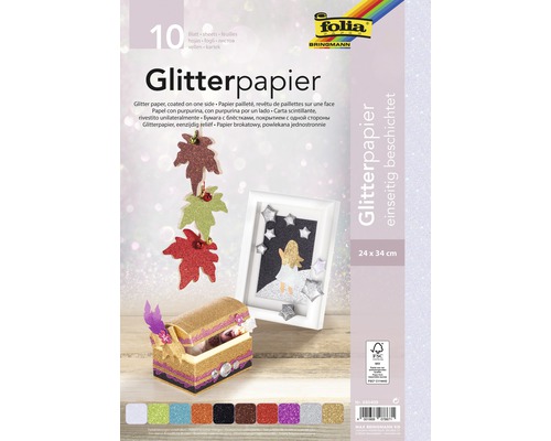 Glitterpapier 24x34 cm