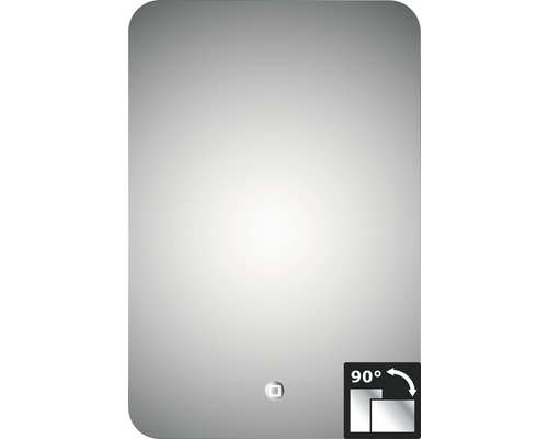 LED Badspiegel Silver Moon mit Alurahmen 40x60 cm IP 24 (spritzwassergeschützt)