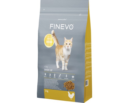 Katzenfutter trocken FINEVO Senoir Cat Huhn 2 kg