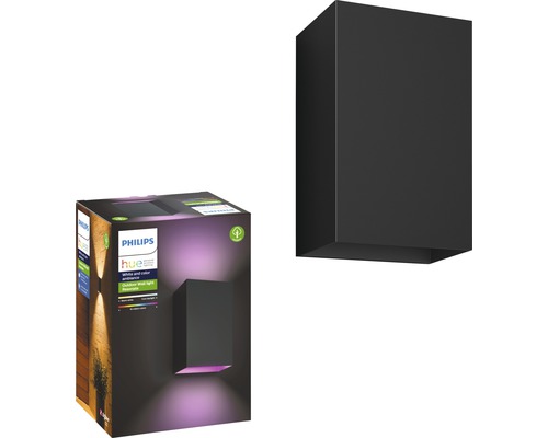Philips Hue Outdoor Wandleuchte und Verpackung
