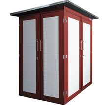 Gartenschrank mit zwei Türen und Lamellenstruktur