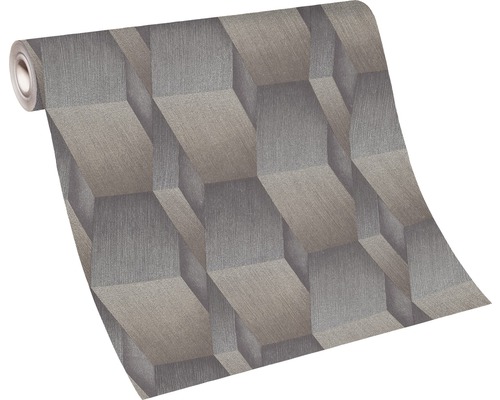 Tapetenrolle mit geometrischem Würfelmuster
