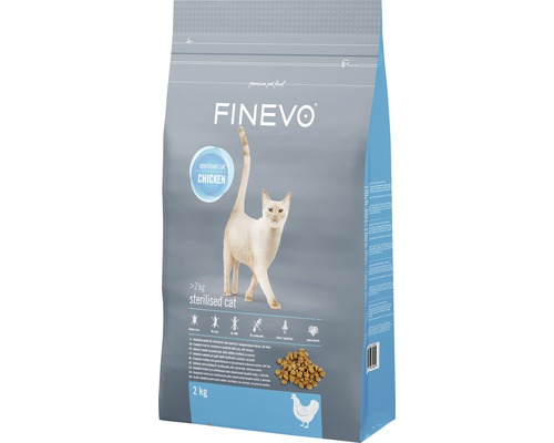 Katzenfutter trocken FINEVO Sterilised Cat Huhn 2 kg-0