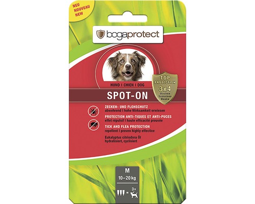 Zecken- und Flohschutz bogaprotect SPOT-ON für Hunde von 10-20 kg 3x2,2 ml