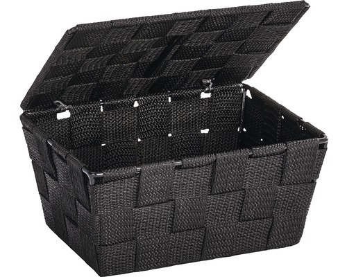 Geflochtener Korb mit Deckel zur Aufbewahrung