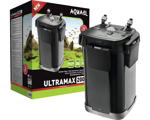 Aquarium Außenfilter AQUAEL Ultramax 2000 für Aquarien 400 - 700 l , 14 W , max 2000 l/h Schlauchdurchmesser 19/25