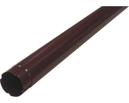 PRECIT Fallrohr Stahl rund Schokoladenbraun RAL 8017 Ø 87 mm L= 2000 mm Dachrinne aus Metall