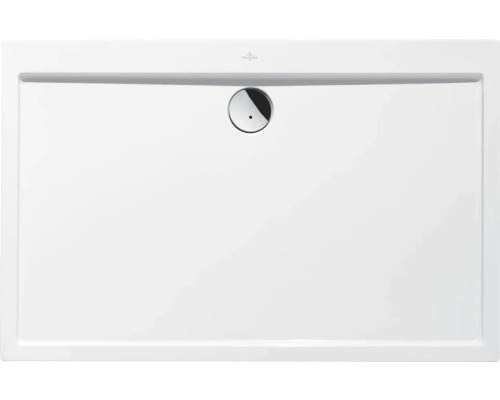 Duschwanne Villeroy & Boch Subway 80 x 100 x 3,5 cm alpinweiß glatt UDA1835SUB2V Rechteckige Duschwanne mit Ablaufgarnitur
