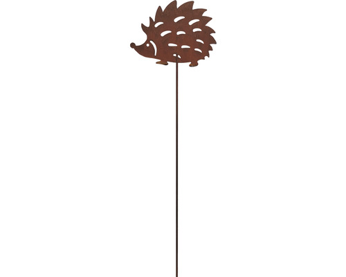 Gartendeko Igel aus Metall am Stab