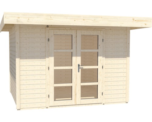 Holzgartenhaus mit Doppeltür und Glas