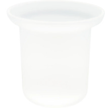 Weißer Becher aus Glas