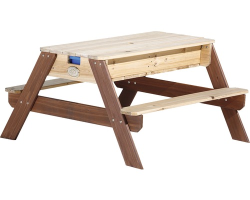 Kindersitzgruppe aus Holz mit Tisch und Bänken