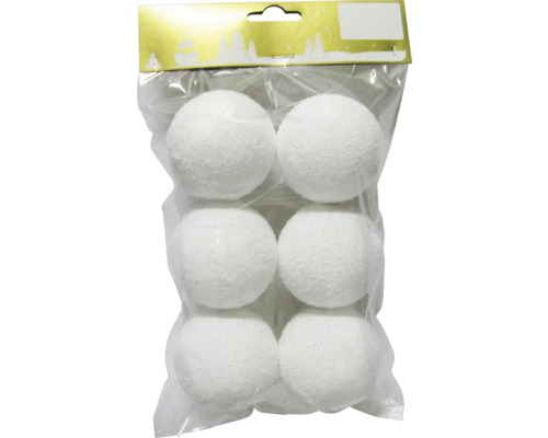 Verpackung mit sechs Dekoschneebällen