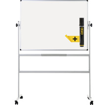 Mobile Whiteboard mit Stift und Blockhalter