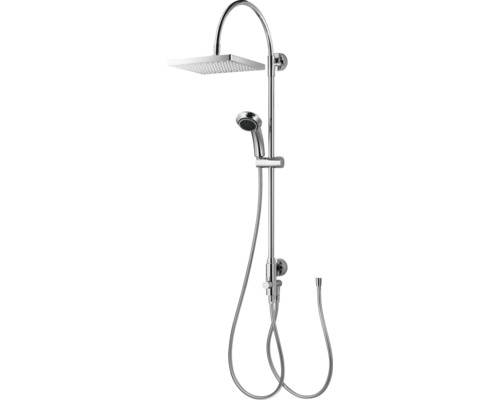 Duschsäule inkl. Umsteller Breuer Aquamaxx 200 Kopfbrause eckig chrom 9245008000099 Duschsäule mit Kopf- und Handbrause