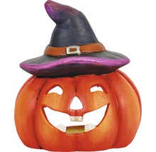 Halloween Kürbis mit Hexenhut Dekoration