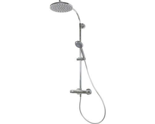 Duschsäule inkl. Thermostat Breuer Aquamaxx 320 Kopfbrause rund chrom 9250008000099 Brausestangenset mit Kopfbrause, Handbrause und Thermostat