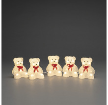 Lichterkette mit fünf Teddybären für die Weihnachtsdekoration