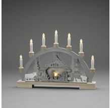Weihnachtsleuchter mit Krippendarstellung und Kerzen