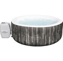 Lay-Z-Spa Bahamas Whirlpool mit grauer Holzoptik und Bedienfeld