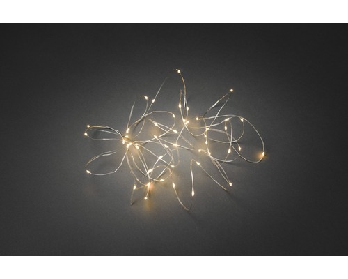 LED Tropfenlichterkette Konstsmide 9,9 m + Zuleitungslänge 5 m 100 LEDs Lichtfarbe bernstein LED-Lichterkette für Innenräume