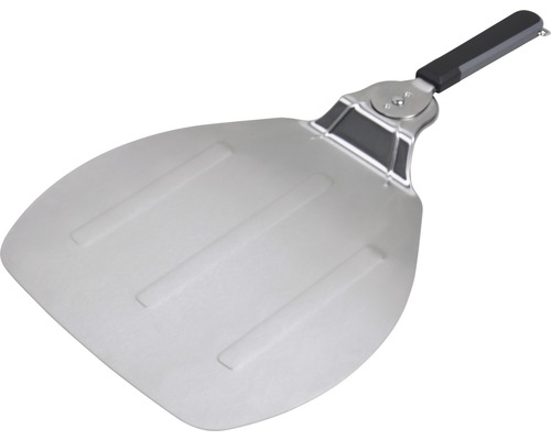 TENNEKER Pizzaschaufel Pizzaheber Pizzaschieber 55 x 31,5 x 4,5 cm Edelstahl silber Pizzaschieber aus Metall mit klappbarem Griff