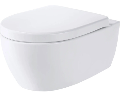 GEBERIT Wand-WC Set iCon Tiefspüler ohne Spülrand weiß glänzend mit WC-Sitz CG05040000