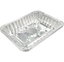 Stapel rechteckiger Aluminiumformen für Lebensmittel